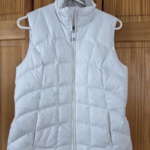 Women's Eddie Bauer White Quilted Vest